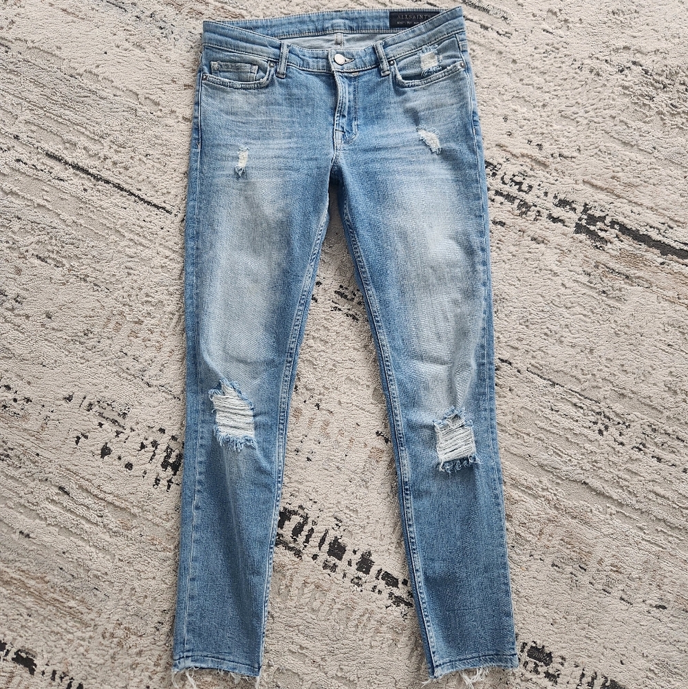 All Saints Mast Ankle Destroyed Jeans - Picture 2 of 4